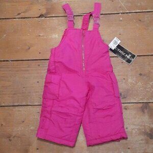 Snow overalls bibs pants, Rothschild 12 month pink snow pants winter